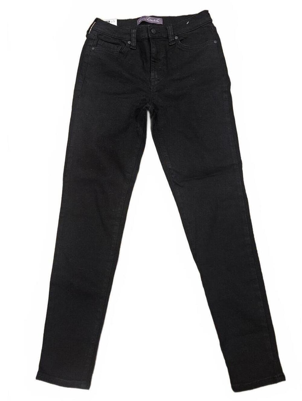 Gloria Vanderbilt Black High Rise Skinny Jeans Size M 8-10